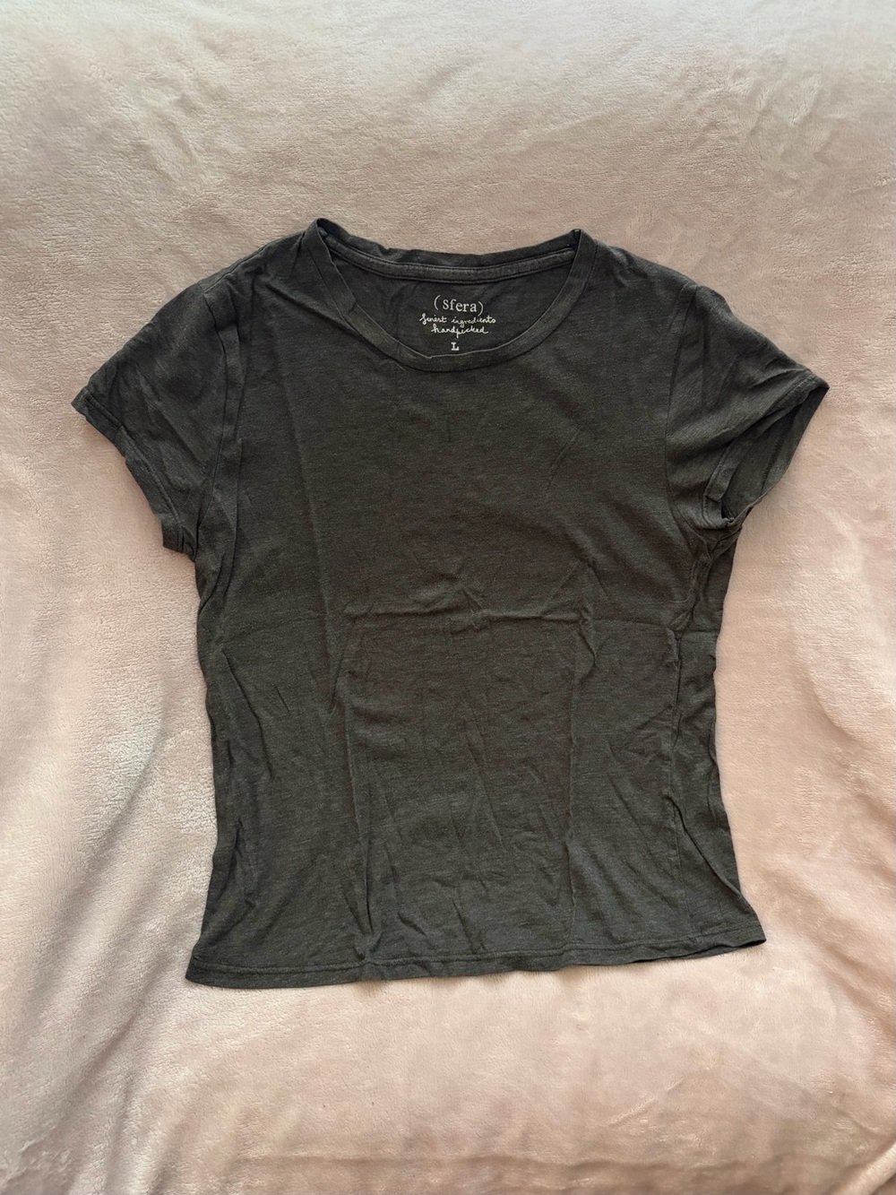 SFERRA Black Short-Sleeve Crewneck Tee